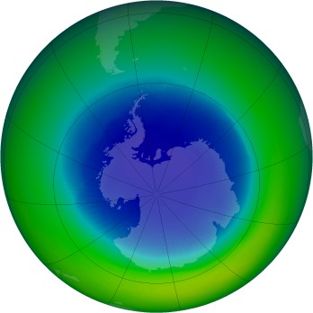 September 1991 monthly mean Antarctic ozone